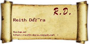 Reith Dóra névjegykártya